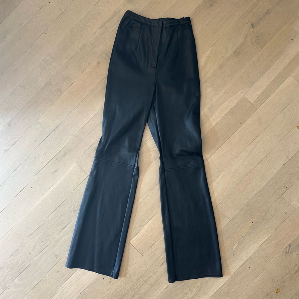 Missguided vegan leather trousers